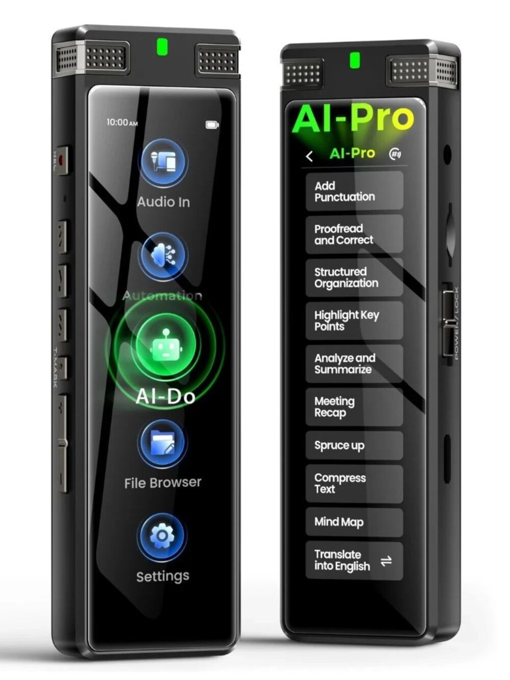 136GB AI Voice Recorder, TIMMKOO Digital Voice Recorder with Playback AI Text